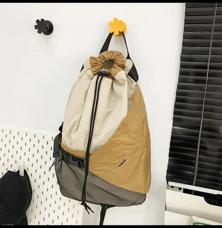 Two Tone Drawstring Backpack