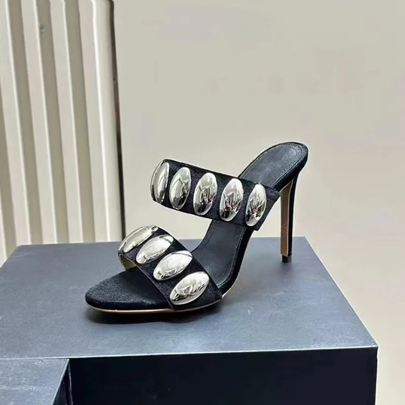 Apex Step Topuklu Süet Terlik (9.6 cm)