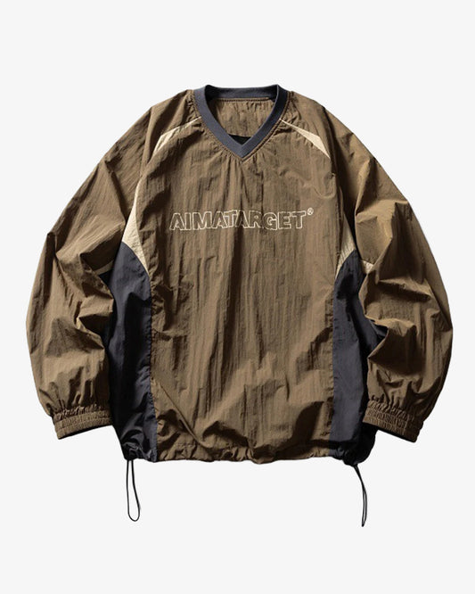 AIMATARGET Color Block Long Sleeve Over Jacket