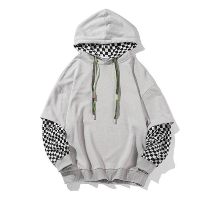Vichy Checkered Pullover Hoodie