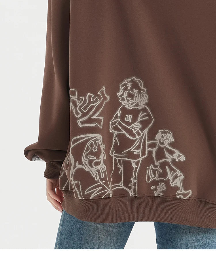 We V Cartoon Sketch Hoodie