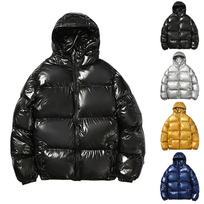 Glanzende puffer-outwears