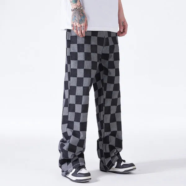 Checkered Denim