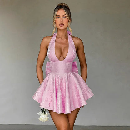 Natalie Eden Fiyonk Detaylı Mini Elbise
