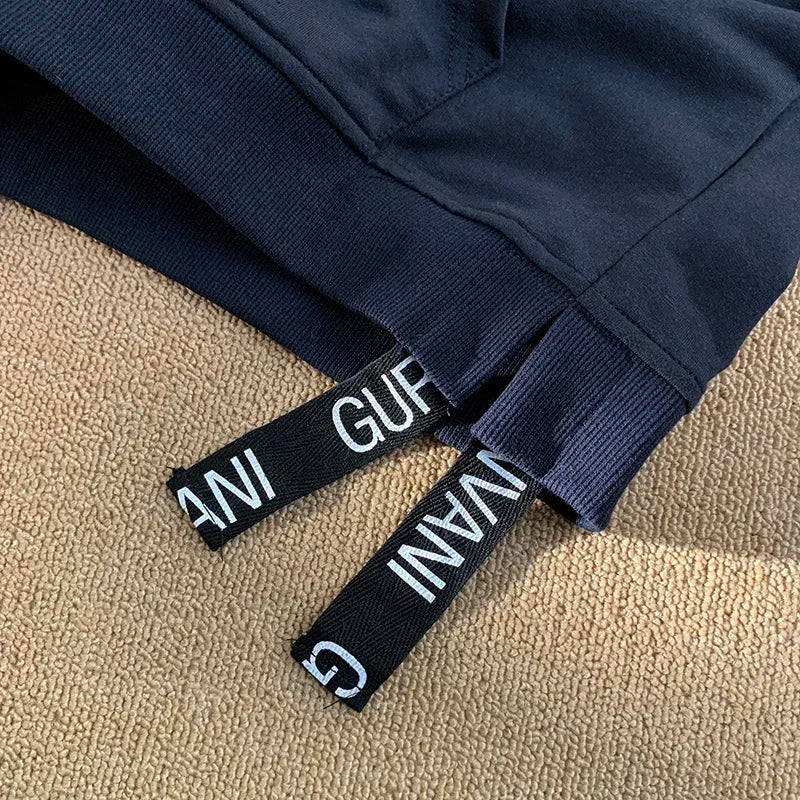 Black And Blue Color Two Piece Hoodie