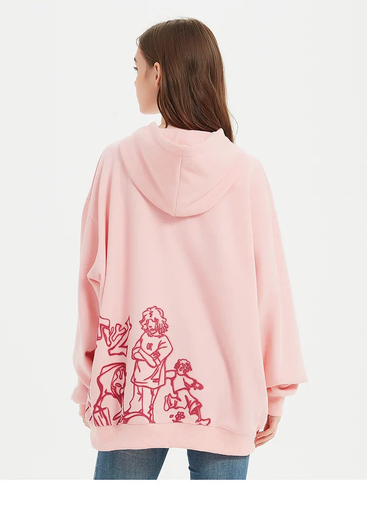 We V Cartoon Sketch Hoodie