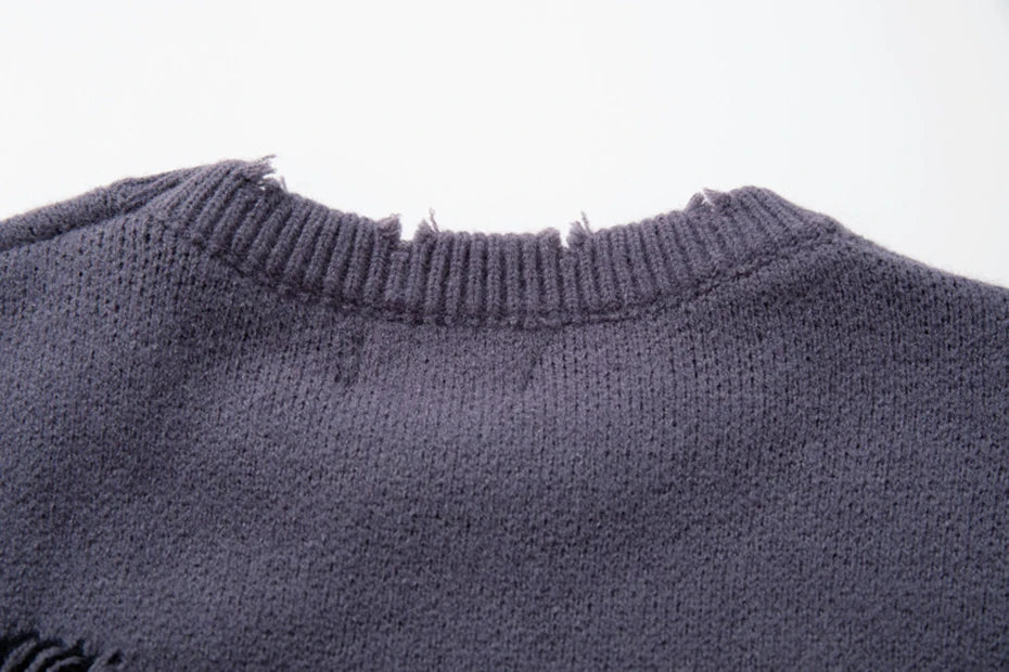 Skull Star Knitted Sweatshirt