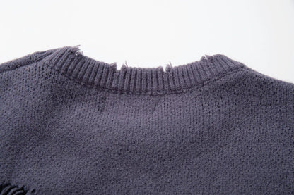 Skull Star Knitted Sweatshirt