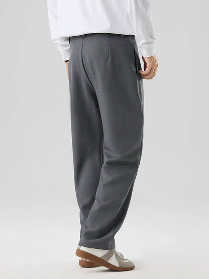 Straight Cut Pleated Pant