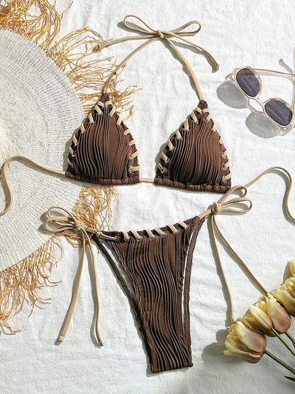 Coconut Sunset Brazilian Bikini Set