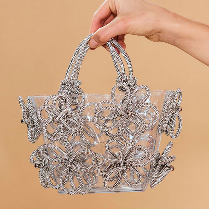 Lunar Thread Şeffaf Kelebek Fiyonklu Tote Çanta