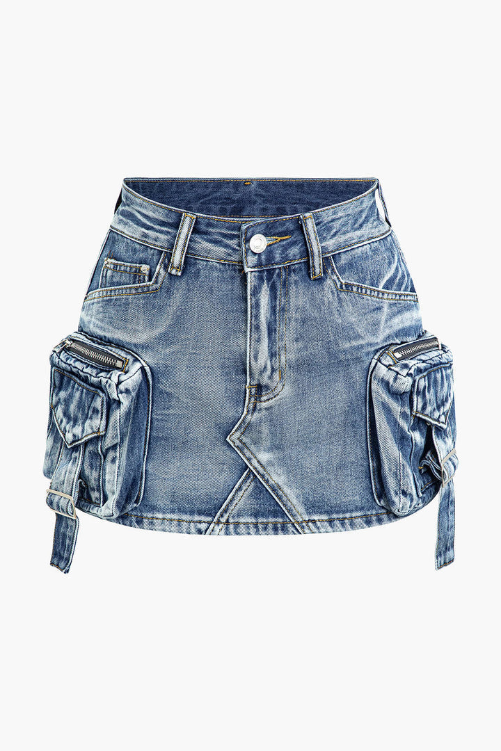Memoir Faded Denim Etek