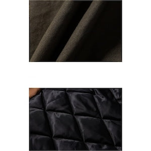 LUZZ Renk Bloklu Dik Yaka Büyük Cepli Pamuklu Mont