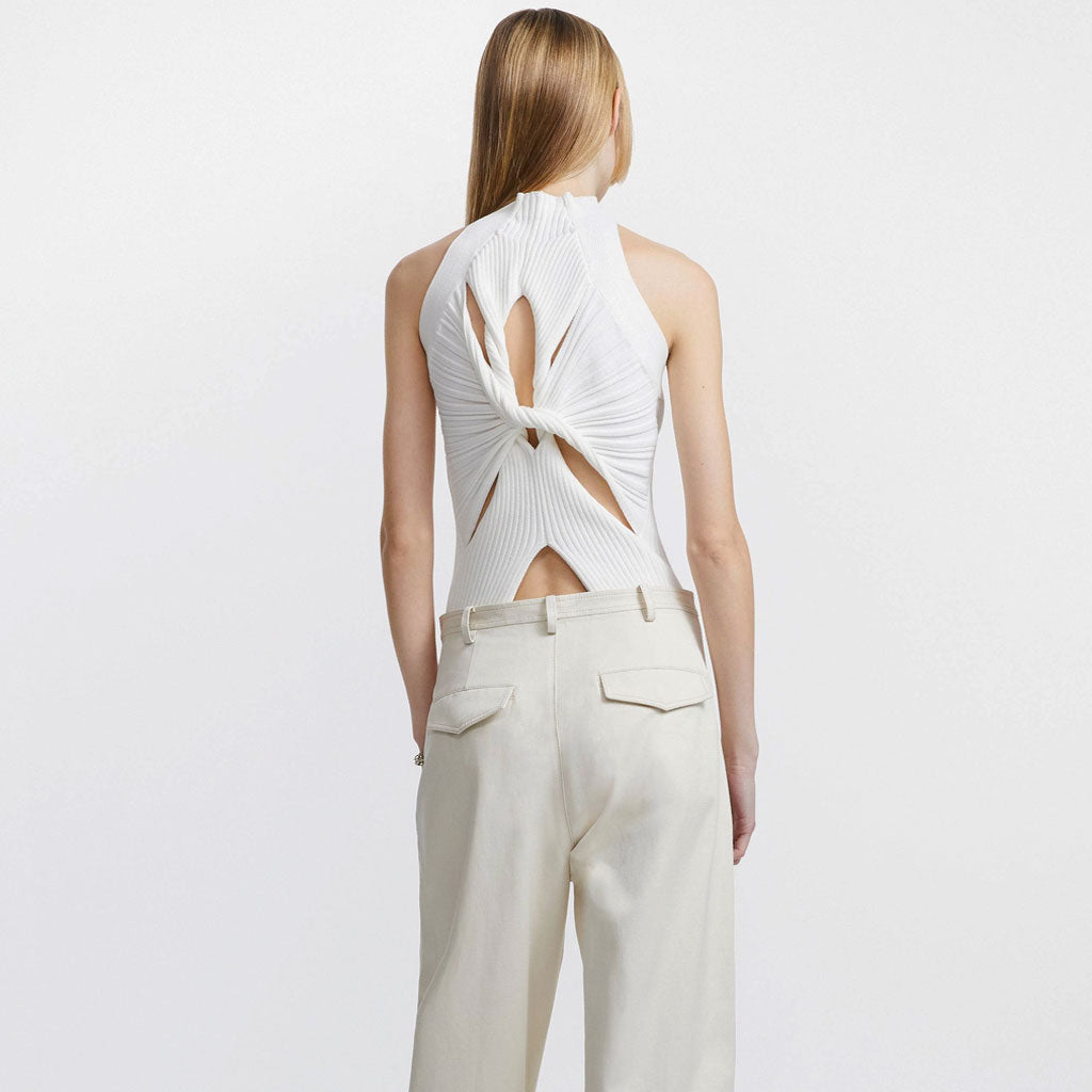 Kiri Ribana Beyaz Örgü Atlet