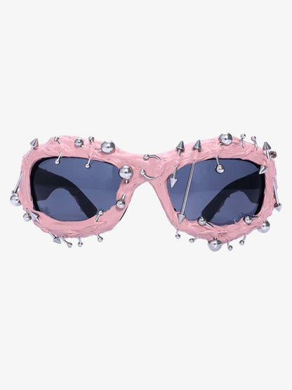 Özel Tasarım Punk Rivet Streetwear Sunglasses