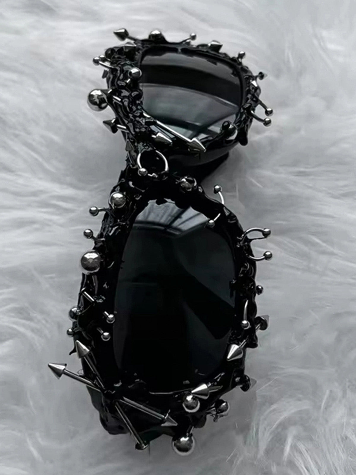 Özel Tasarım Punk Rivet Streetwear Sunglasses