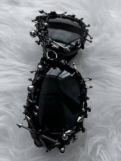 Özel Tasarım Punk Rivet Streetwear Sunglasses