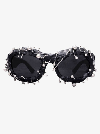 Özel Tasarım Punk Rivet Streetwear Sunglasses