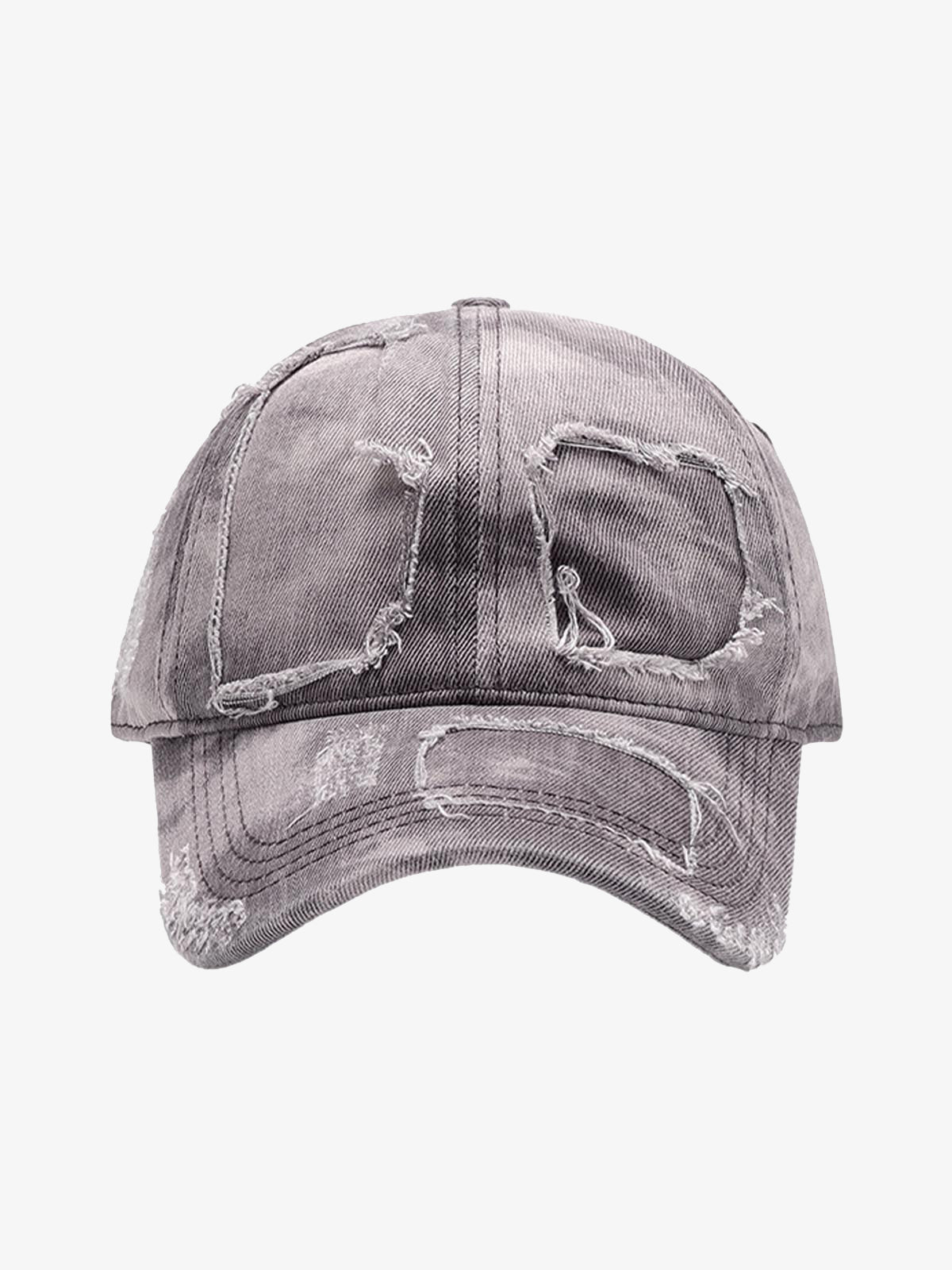 Yıkamalı Renk Bloklu Delik Detaylı Şapka