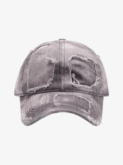 Yıkamalı Renk Bloklu Delik Detaylı Şapka