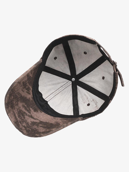 Yıkamalı Renk Bloklu Delik Detaylı Şapka