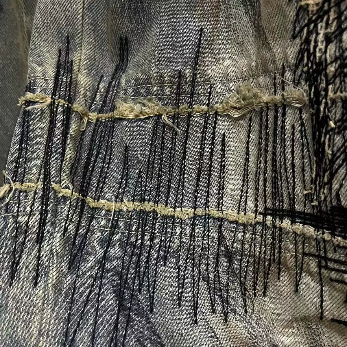 Moondance Nakışlı Denim Pantolon