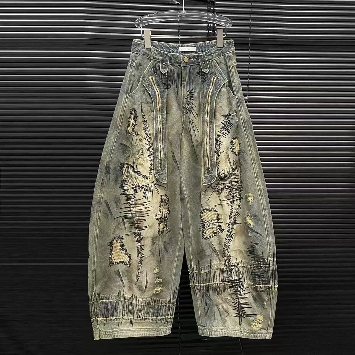 Moondance Nakışlı Denim Pantolon