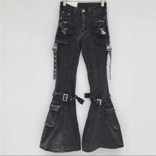 Eternal Era Çok Cepli İspanyol Paça Kot Pantolon