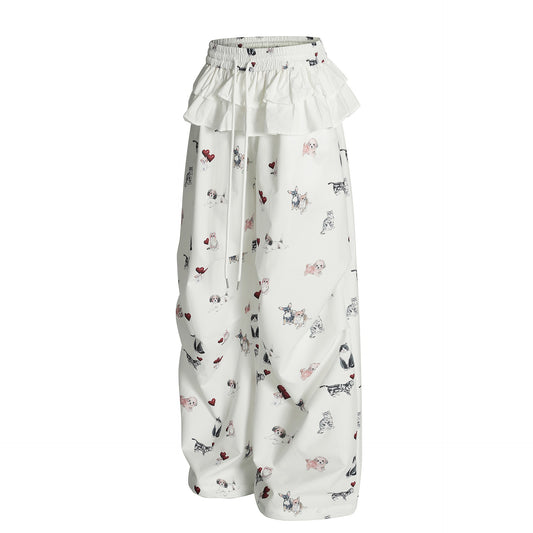 Concrete Curl Baskılı Baggy Pantolon