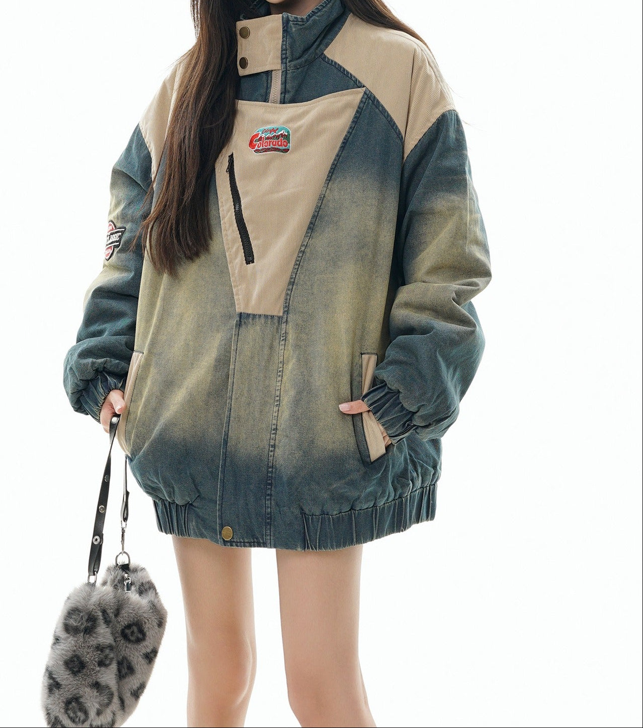 Ultravolt Unisex Kapitone Denim Ceket