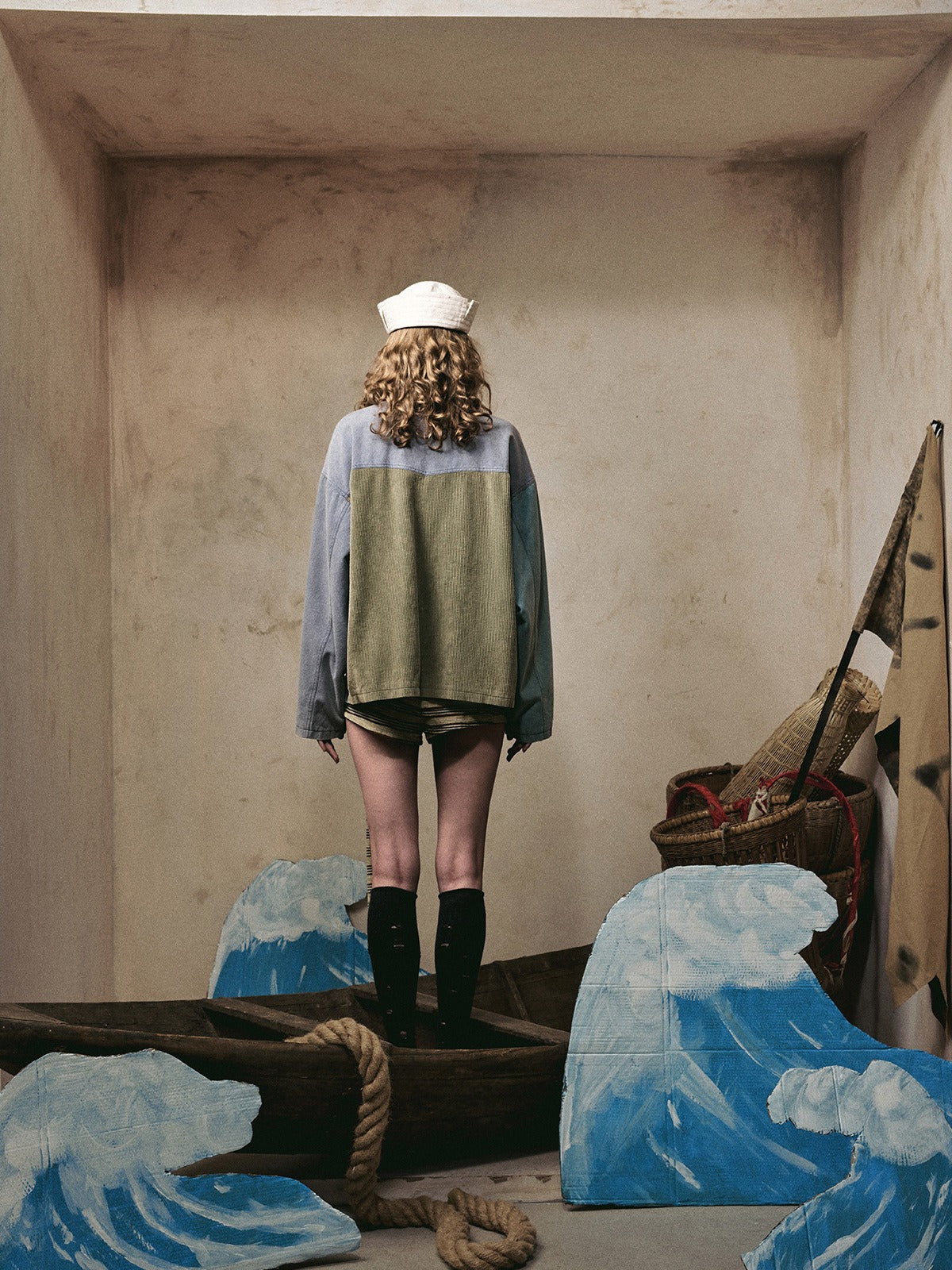 Nautica Retro Renk Bloklu Vintage Ceket