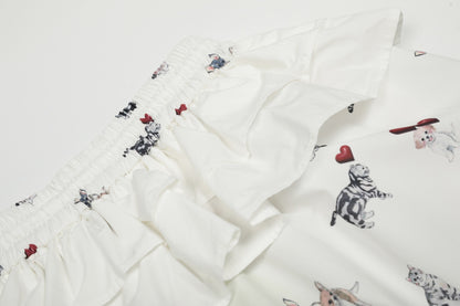 Concrete Curl Baskılı Baggy Pantolon
