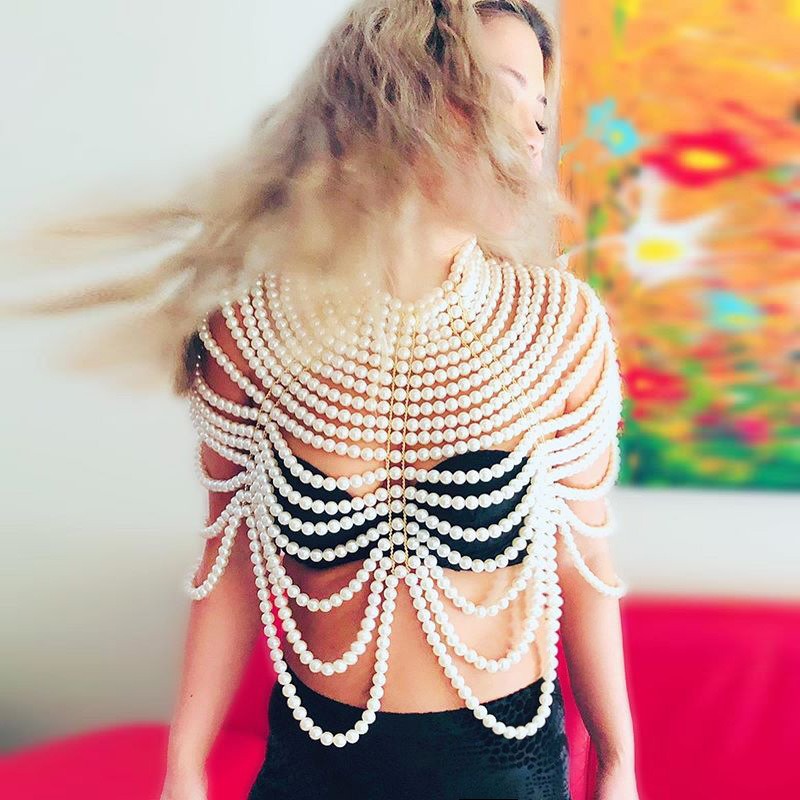 Pearl Drip Vücut Zinciri
