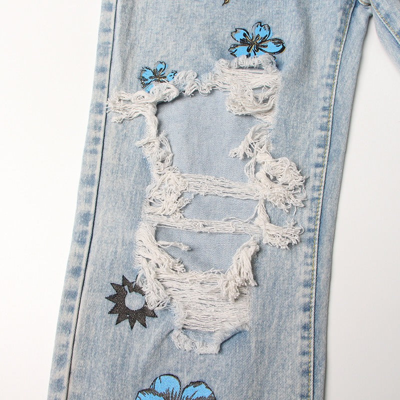 Savage Fleur Nakışlı Pantolon