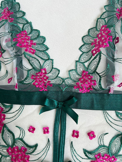 Blush In The Rain Nakışlı Bodysuit