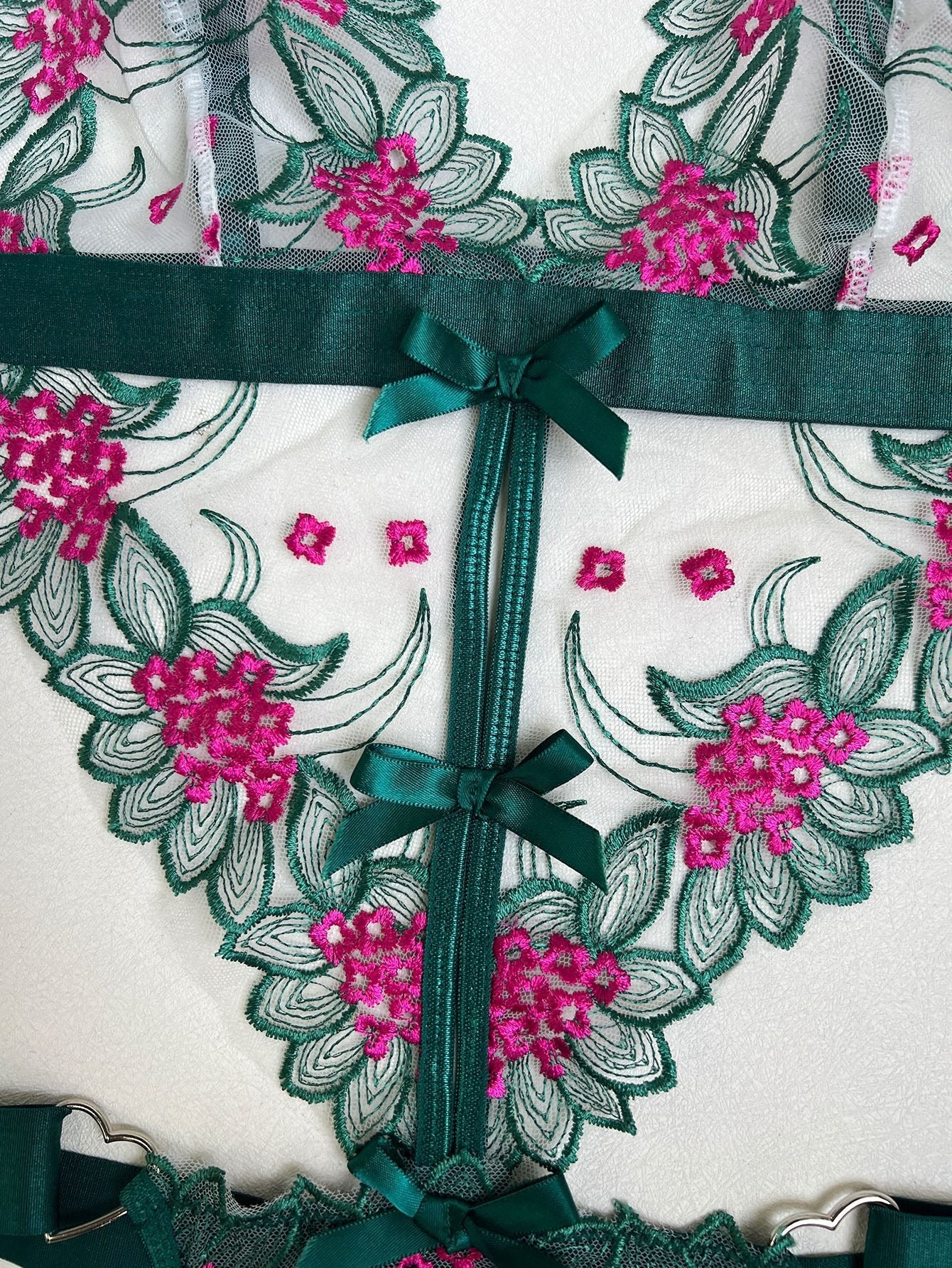 Blush In The Rain Nakışlı Bodysuit