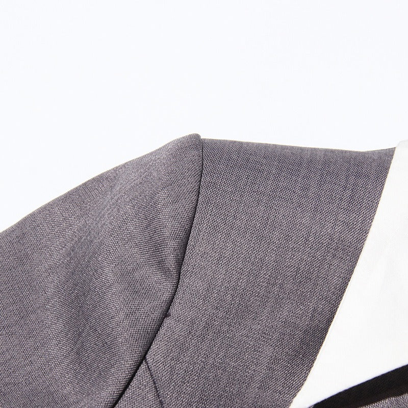 Noir Reign Niş Kontrast Renk Tasarım Ceket Elbise