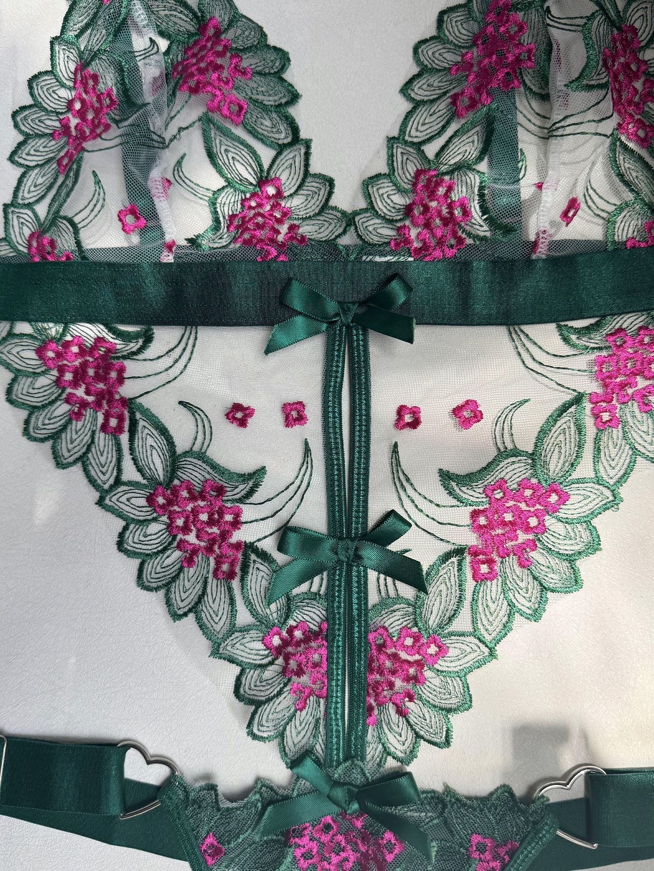 Blush In The Rain Nakışlı Bodysuit