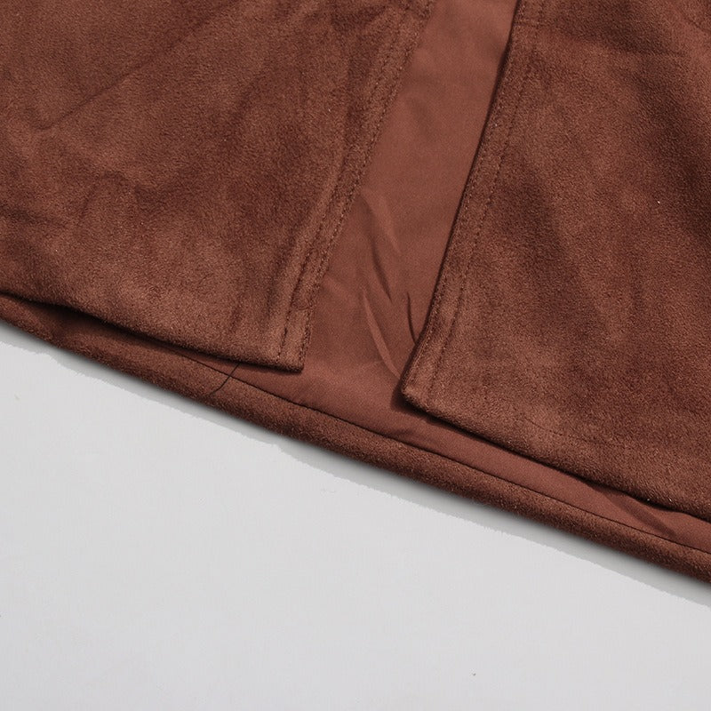 Nadine Waltz Kemerli Yüksek Bel Süet Etek