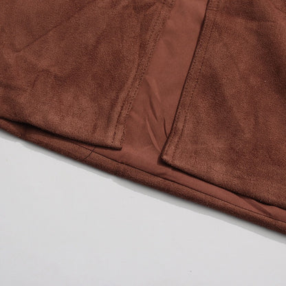 Nadine Waltz Kemerli Yüksek Bel Süet Etek