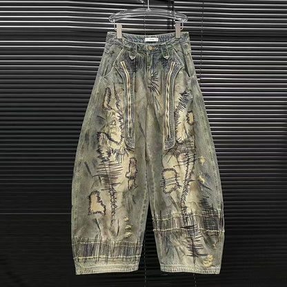 Moondance Nakışlı Denim Pantolon