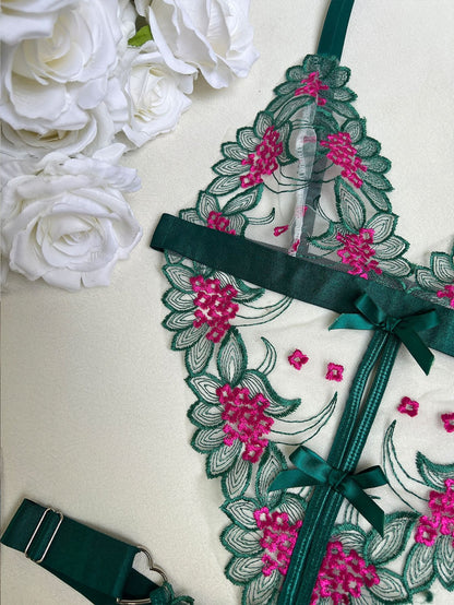 Blush In The Rain Nakışlı Bodysuit