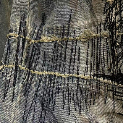 Moondance Nakışlı Denim Pantolon