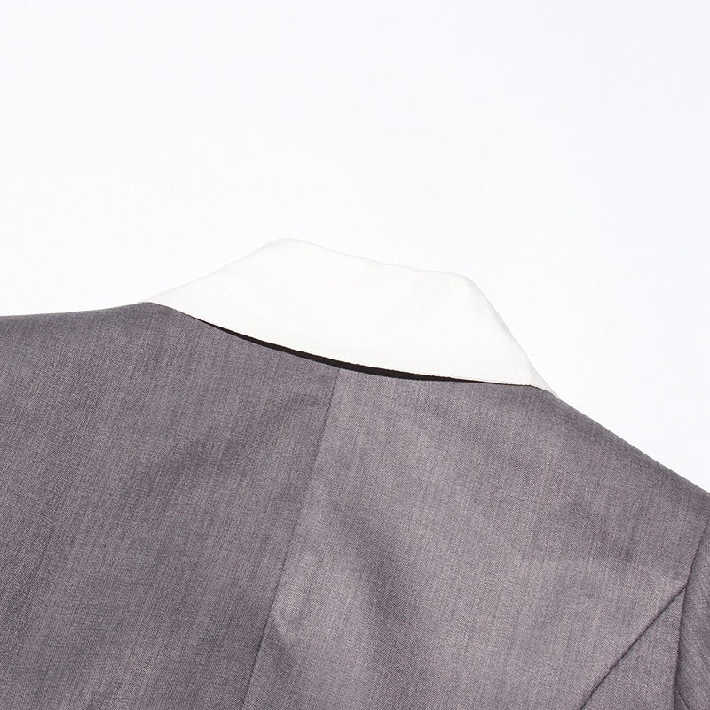 Noir Reign Niş Kontrast Renk Tasarım Ceket Elbise