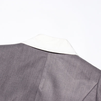 Noir Reign Niş Kontrast Renk Tasarım Ceket Elbise