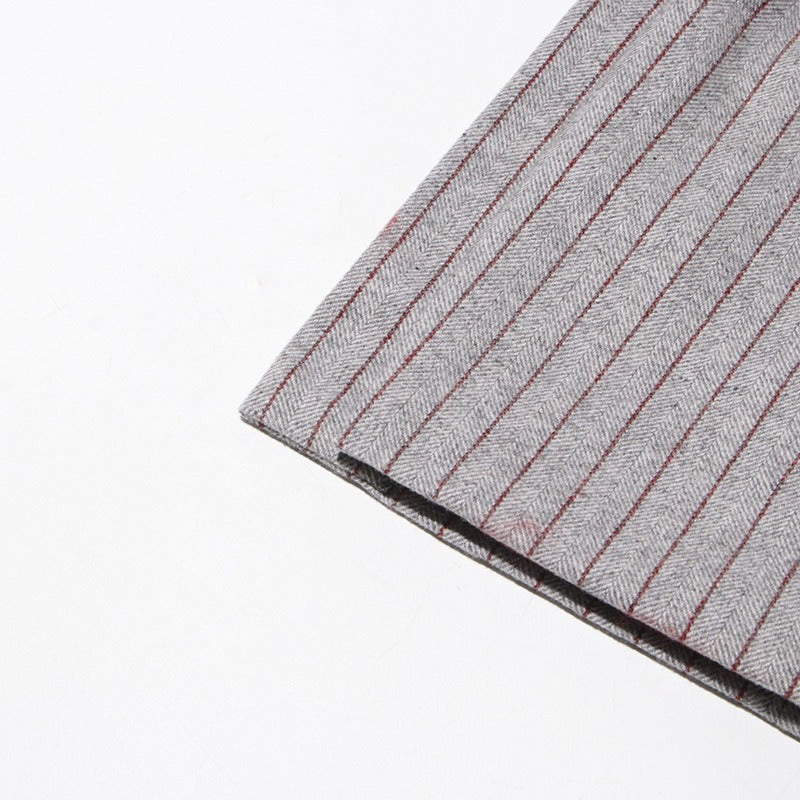 Tara Bang Asimetrik Tasarım Çizgili Ceket