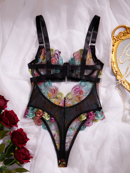 Midnight Collar Nakışlı Bodysuit