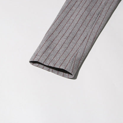 Tara Bang Asimetrik Tasarım Çizgili Ceket