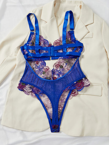 Midnight Collar Nakışlı Bodysuit