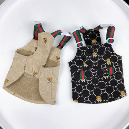 Pawcci Teddy Monogram Overall Dress